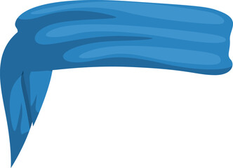 Poster - waving blue cloth banner creating a dynamic and flowing shape