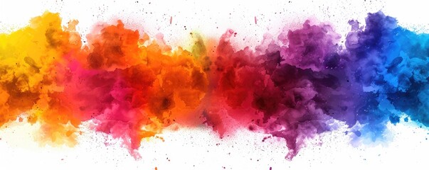Poster - A vibrant explosion of color in swirling hues of red, orange, yellow, green, blue, and purple, creating a dynamic and artistic effect.