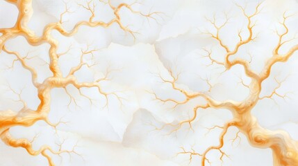 Poster - A textured background featuring organic, branching patterns in soft white and warm orange hues.