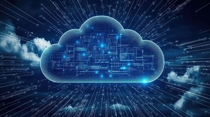 Poster - Digital Cloud Data Visualization Concept