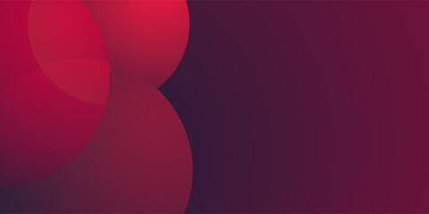 Poster - Modern Style Background, Header or Banner Design with Large Red Overlapping Bubbles Pattern, Multi Purpose Creative Wide Scale Template for Web with Copyspace in Editable Vector Format