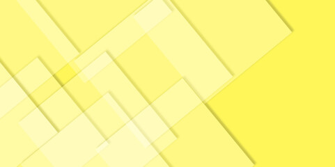 Poster - Abstract yellow geometric vector background. abstract soft shadow square shape textured Translucent Overlapping background. 3d architecture pattern design. Template for branding business., vector.