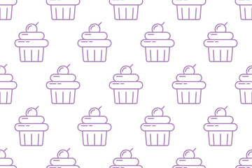 Sticker - Food icon seamless pattern background