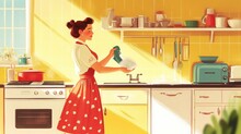 Retro Mid century Kitchen Housewife Free Stock Photo Public Domain retro-mid-century-kitchen-housewife-free-stock-photo-public-domain