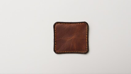 square leather label mockup, perfect for branding and fashion visuals