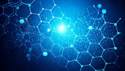 Wall Mural - abstract hexagonal molecular structures in technology background and science style. medical