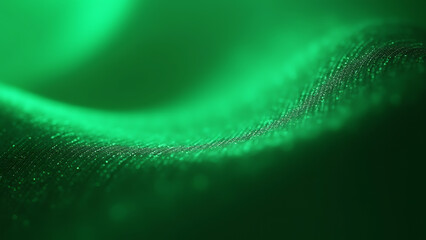 Wall Mural - Abstract Textured Green Background with Waves