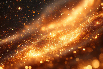 Poster - A minimalist background with scattered gold confetti, creating a soft and elegant abstract aesthetic,