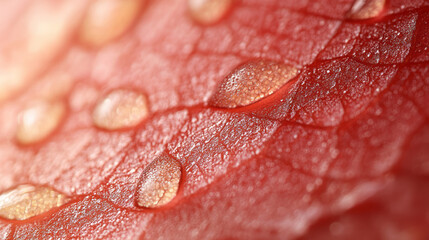 Aufkleber - Minimalist close-up of red, irritated skin with subtle lines, symbolizing allergy symptoms in a modern aesthetic,