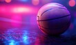 © Tikic - Basketball on Colorful Neon Background