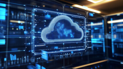 Poster - Cloud storage lets you save your files online, like on a giant computer in the sky. It keeps your data safe and lets you access it from anywhere with an internet connection.