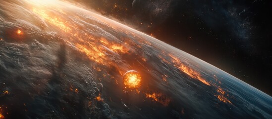 Wall Mural - Burning Planet