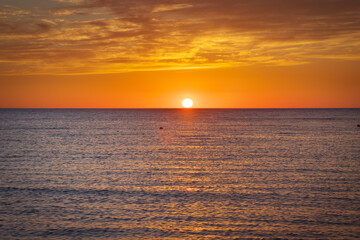 Wall Mural - sunset seascape nature composition.