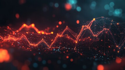 Poster - Visualize growth with a stylized graph displaying an upward trend line