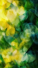 Poster - Create stunning abstract bokeh images featuring bright yellow and green hues