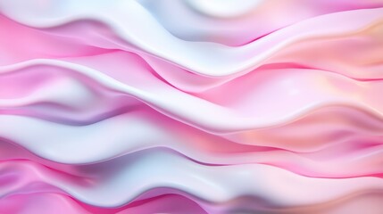 Poster - Silky smooth folds in a palette of delicate pastel shades create a soothing effect, suggesting themes of elegance, beauty, and serene movement in art.