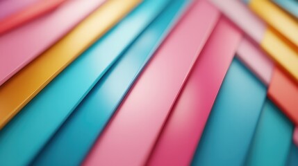 Poster - A vibrant abstract composition of overlapping colorful panels, showcasing a play of lines and shapes, resulting in a contemporary visual experience with artistic depth.