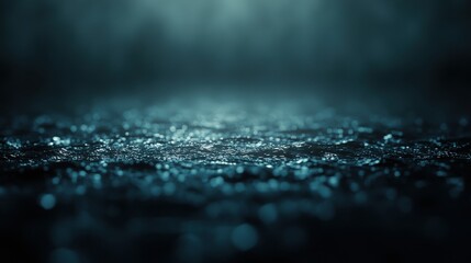 Poster - Abstract close-up of shimmering water droplets reflecting light, creating a serene and tranquil ambiance.