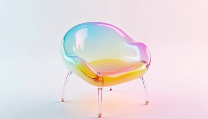 Wall Mural - Vibrant metal furniture,bringing colorful elegance to modern spaces