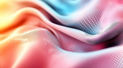 Poster - A mesmerizing abstract design featuring a colorful gradient with flowing ripple textures, creating a captivating and dynamic visual sense of motion and rhythm.