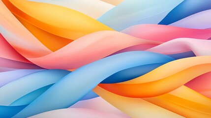 Poster - Vibrant abstract colorful ribbon background