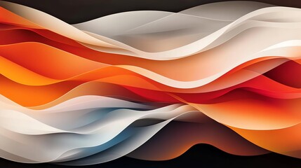 Poster - Abstract waves in vibrant color flow design