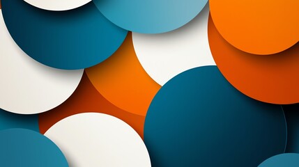 Poster - Colorful overlapping circles abstract design.