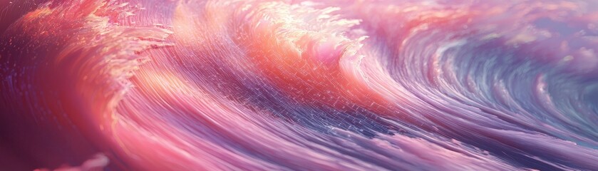 Poster - A vibrant, swirling blend of pink, purple, and blue hues, resembling waves or abstract fluid movements, creating a sense of depth and tranquility.