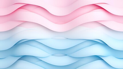 Poster - Abstract waves in pink and blue design.
