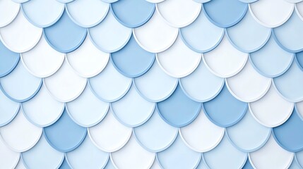 Poster - Blue and white abstract scale pattern background