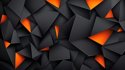 Poster - Abstract geometric shapes with orange accents