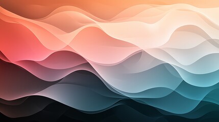 Poster - Colorful abstract wave pattern with gradient hues