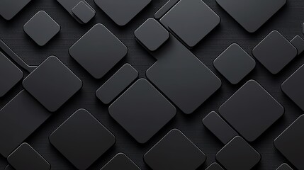 Poster - Abstract black square pattern background.