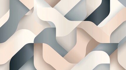 Poster - Abstract geometric pattern in soft pastel hues.