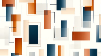 Poster - Abstract geometric pattern with vibrant rectangles.
