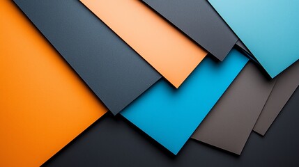 Poster - Colorful abstract geometric shapes pattern.