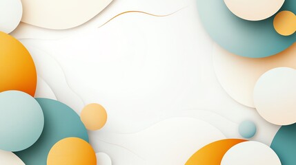 Poster - Abstract geometric circles with pastel tones.