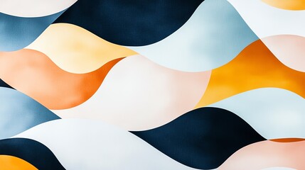 Poster - Abstract curves with vibrant colors flowing.