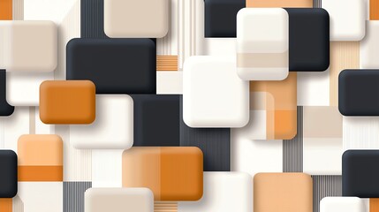 Poster - Colorful geometric abstract block pattern