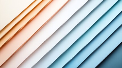 Poster - Colorful abstract diagonal paper layers