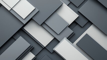 Poster - Abstract geometric layered rectangles background.