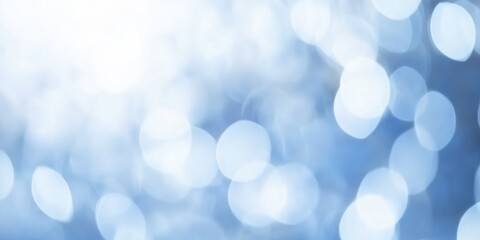 Wall Mural - Soft Blue Blurred Background with Light Bokeh Effects Ideal for Presentation and Creative Projects Featuring Gentle Abstract Patterns