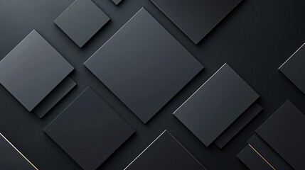 Poster - Abstract geometric dark squares background