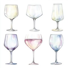 A variety of exquisite wine glasses.