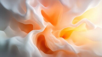 Poster - Soft pastel swirls gently flow in this abstract art piece, creating a sense of calmness and tranquility through its soothing gradient and elegant curves.