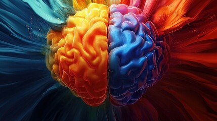 Poster - 3D rendering of abstract fractal background for creative design, art and entertainment - Generated AI