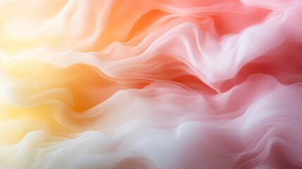Poster - this image showcases soft, flowing pastel waves creating an abstract composition with a blend of pin