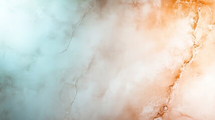 Poster - This image features a textured abstract background with soft blue and orange hues blending together. It has an ethereal, calm, and soothing atmosphere perfect for creative projects.