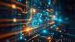 © liu - Digital Technology Future Internet Network - a futuristic and innovative visual. The white background emphasizes the connectivity and modernity of the digital network.