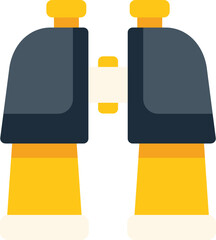 Poster - this vector illustration features a pair of yellow binoculars, ready for birdwatching, surveillance,
